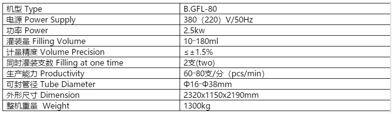 B.GFLZ-30铝管灌装封尾机